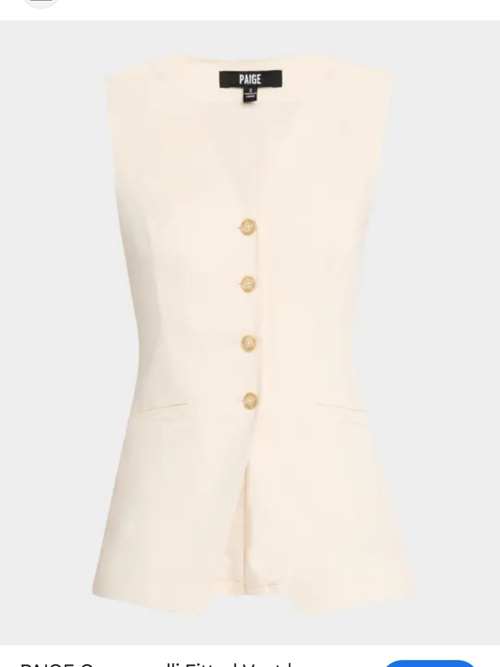 PAIGE Campanelli Fitted Vest